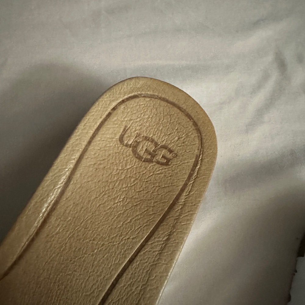 UGG Women's Yellow Bow Slide Sandals - Picture 3 of 5